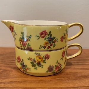 Royal Wilton china stackable sugar and creamer cups